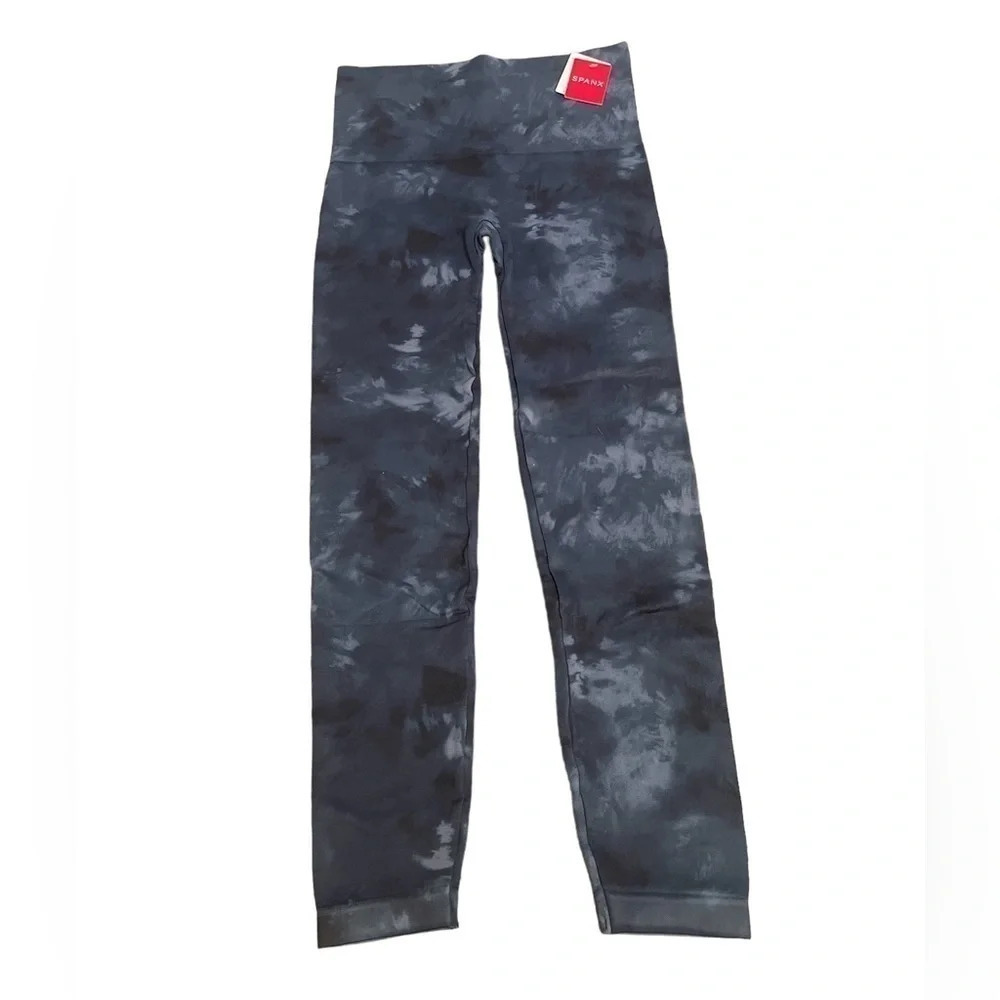 Spanx Look At Me Now Ecocare Ankle Leggings Deep Blue Tie Dye size XL New